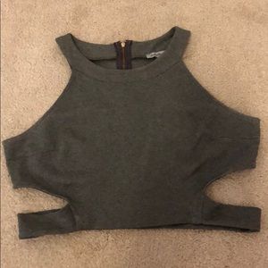 Grey crop top